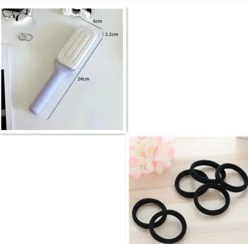 Brosse Auto-Nettoyante 2-en-1 – Anti-Nœuds & Soin Cheveux