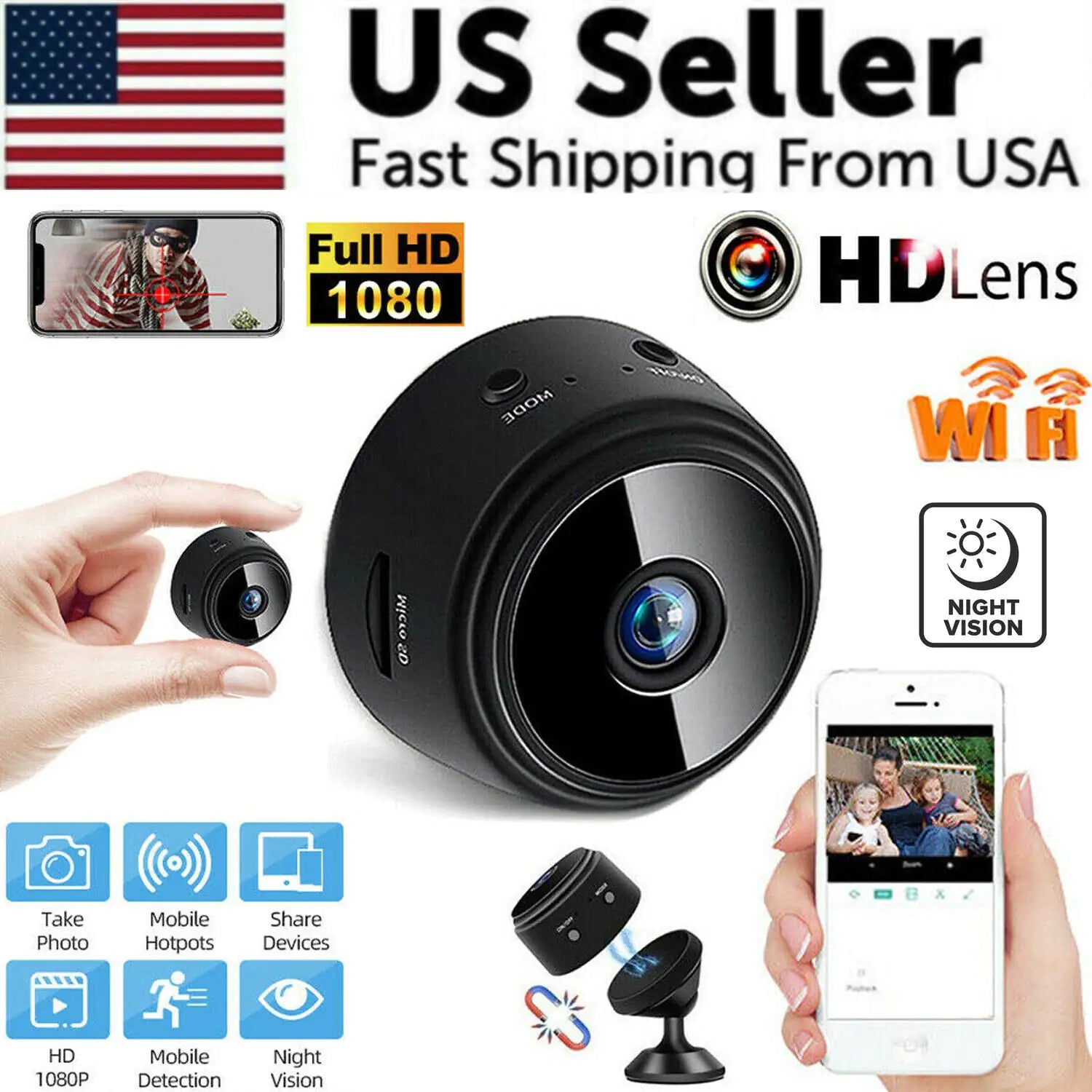 Mini HD Spy Camera 1080p – Ultra Compact Security Recorder